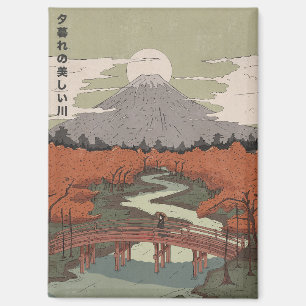 Beautiful River At Dusk Magnet