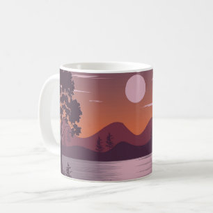 Beautiful river nature scene coffee mug