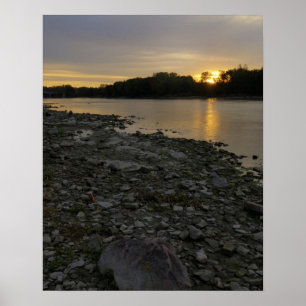Beautiful River Sunrise Poster