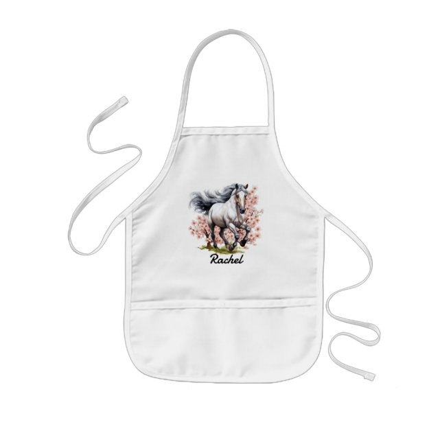 Beautiful Roan Horse Kids Apron (Front)