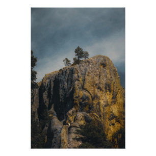 Beautiful Rock Landscape Under Moody Sky Poster