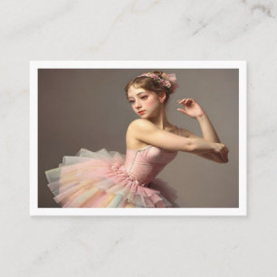Beautiful romantic dancer with sweet colors calling card