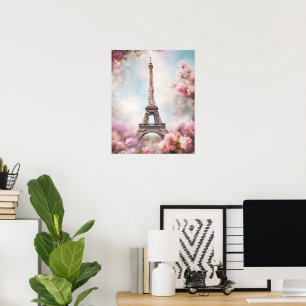 Beautiful Romantic Eiffel Tower Paris Poster