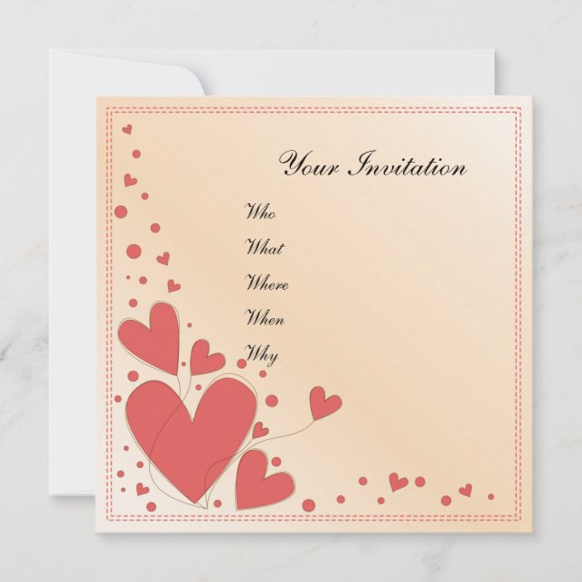 Beautiful romantic invitation (Front)