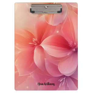 Beautiful Romantic Pink Flower Clipboard