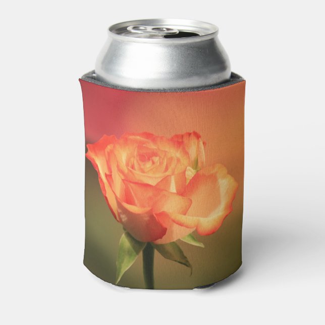 Beautiful Romantic Rose Photograph Can Cooler (Can Back)
