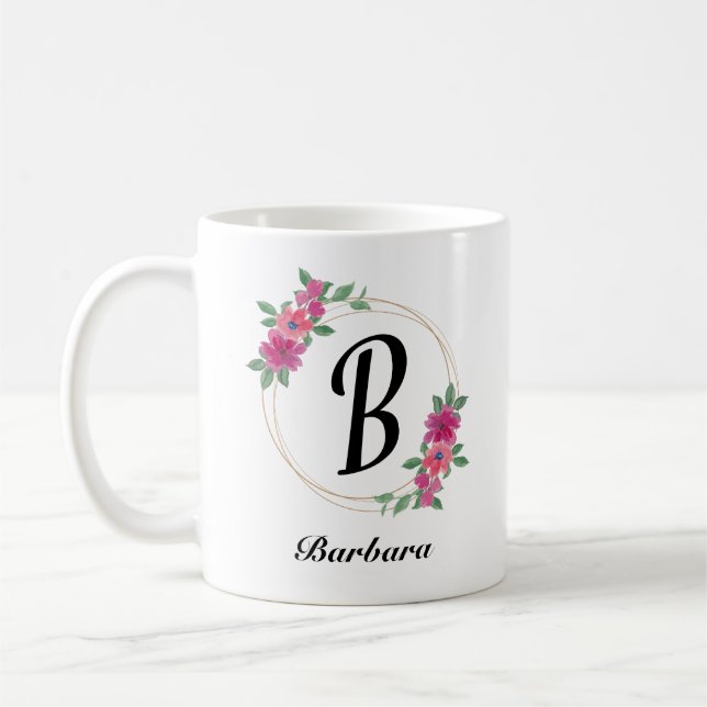 Beautiful Romantic Spring Colourful Girly Flowers  Coffee Mug (Left)