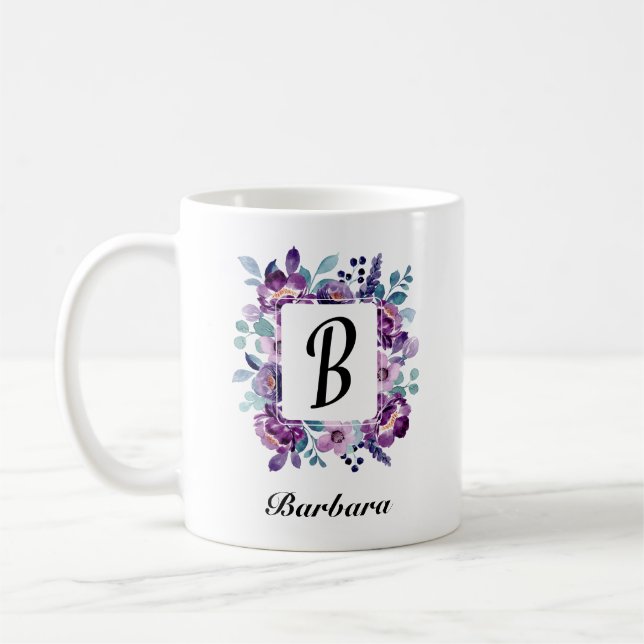 Beautiful Romantic Spring Colourful Girly Flowers  Coffee Mug (Left)