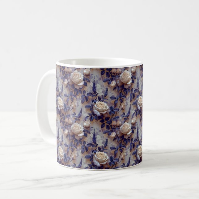 Beautiful Romantic Spring Purple Girly Lavender Coffee Mug (Front Left)