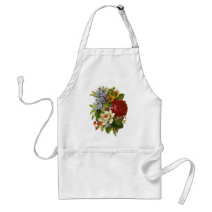 Beautiful Romantic Summer Bouquet with Red Rose Standard Apron