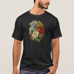 Beautiful Romantic Summer Bouquet with Red Rose T-Shirt