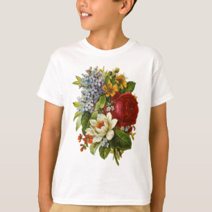 Beautiful Romantic Summer Bouquet with Red Rose T-Shirt