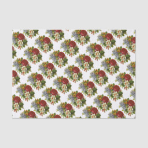 Beautiful Romantic Summer Bouquet with Red Rose Tissue Paper