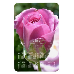 Beautiful Rose Bud Calendar Magnet