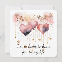 Beautiful Rose Coloured Watercolor Heart