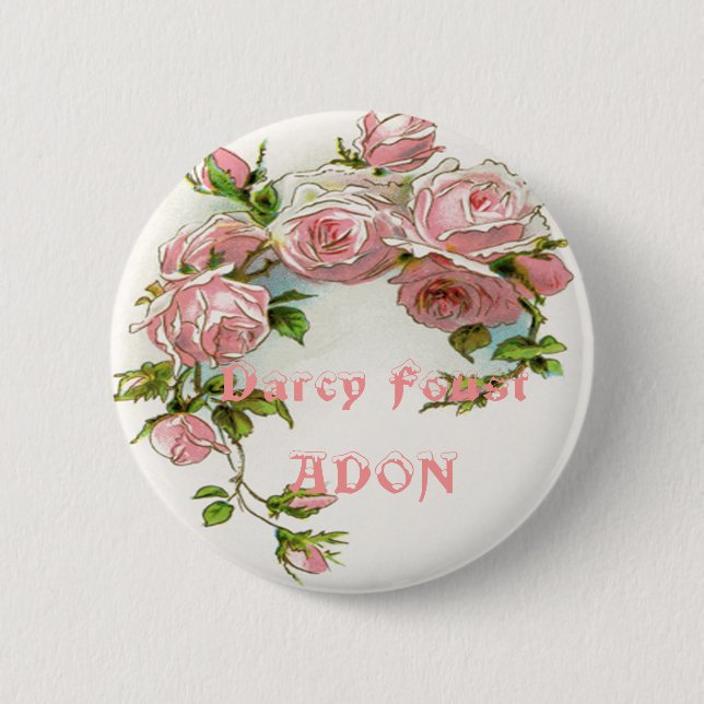 Beautiful Rose Design 6 Cm Round Badge (Front)