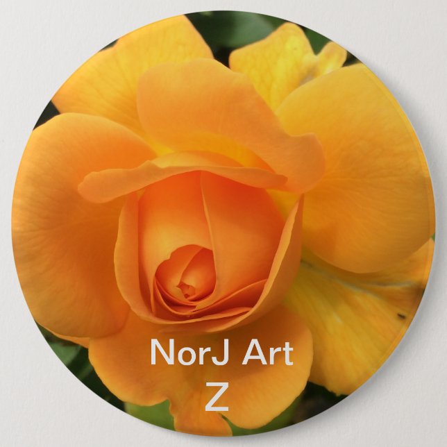 Beautiful rose flower button by NorJArt (Front)