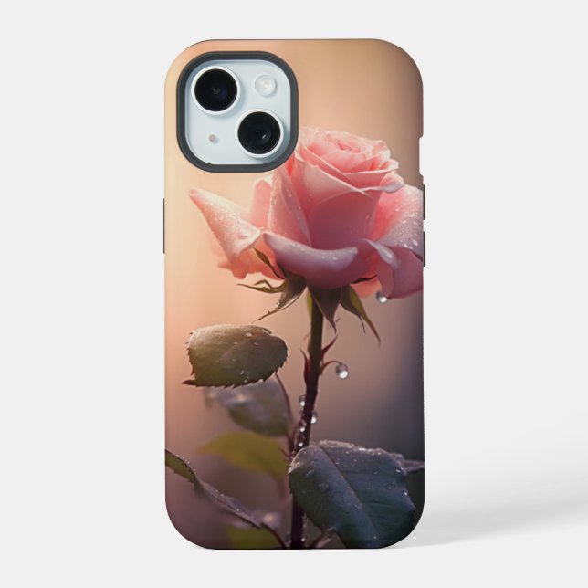 Beautiful Rose Flower Floral Garden  iPhone 15 Case (Back)