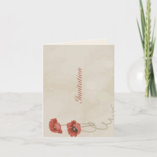 Beautiful rose flower invitation
