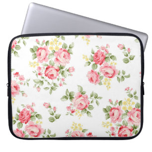 Beautiful rose flower pattern, little floral bouqu laptop sleeve