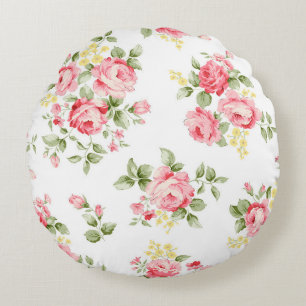 Beautiful rose flower pattern, little floral bouqu round cushion