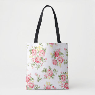 Beautiful rose flower pattern, little floral bouqu tote bag