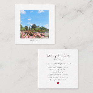 Beautiful Rose Garden Square Business Card