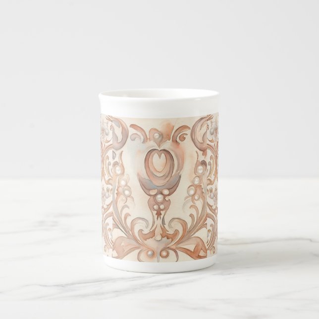 Beautiful Rose gold Mozaik Art  Bone China Mug (Front)
