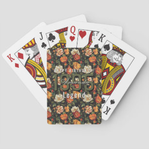 Beautiful Rose Themed Birthday Event Playing Cards