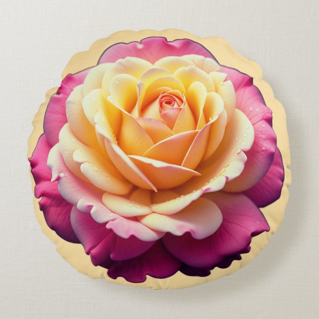 Beautiful Rose Throw Pillow (Front)