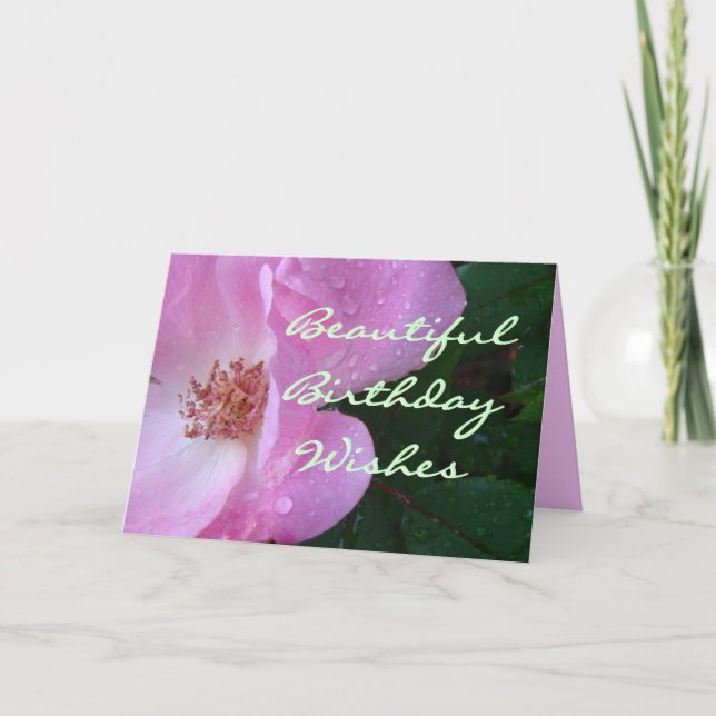 Beautiful Rose Wishes-customise any occasion Card (Front)