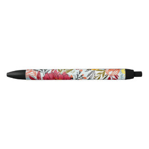 Beautiful Roses Black Ink Pen