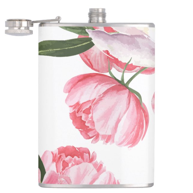 Beautiful Roses Hip Flask (Opened)