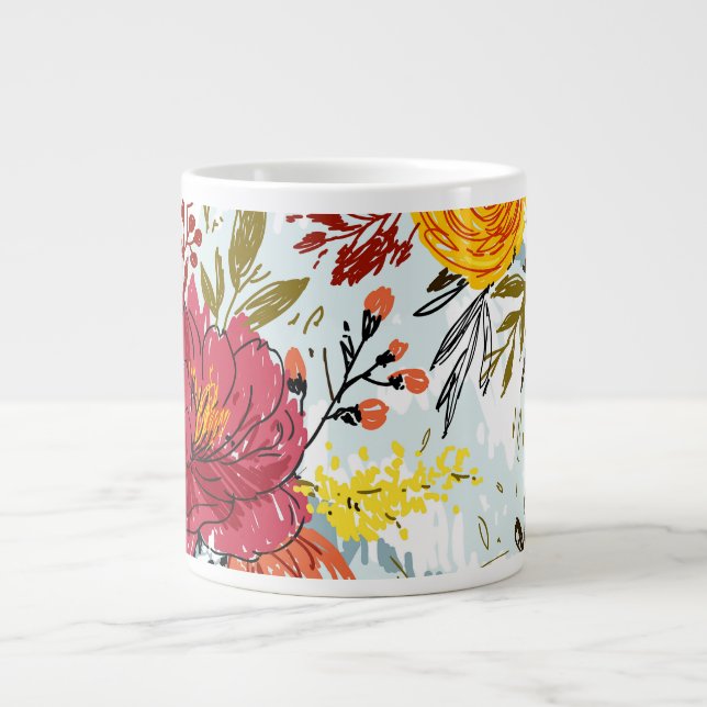 Beautiful Roses Large Coffee Mug (Front)