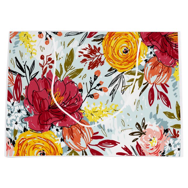 Beautiful Roses Large Gift Bag (Front)