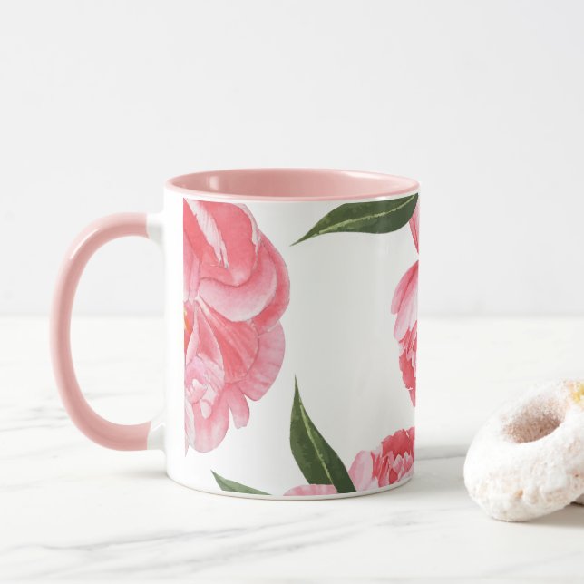 Beautiful Roses Mug (With Donut)