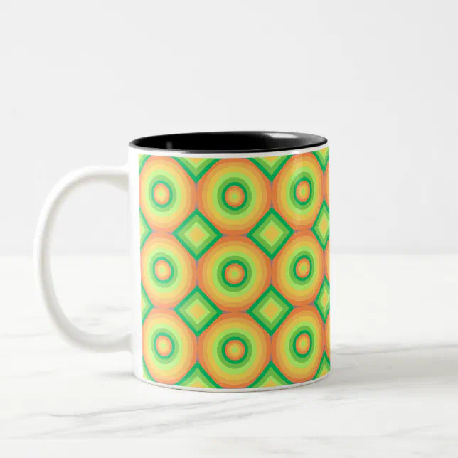 beautiful round pattern Two-Tone coffee mug | Zazzle