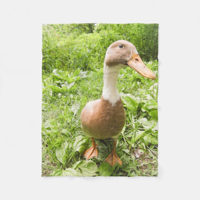 Beautiful Runner Duck Fleece Blanket (Front)
