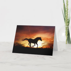 Beautiful Running Horse Note Card