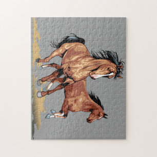 Beautiful Running Horses Painting Jigsaw Puzzle