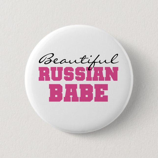 Beautiful Russian Babe 6 Cm Round Badge (Front)