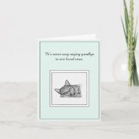 Beautiful Russian Blue Cat Sympathy Card
