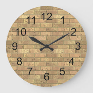 Beautiful Rustic Brick wall Texture Large Clock