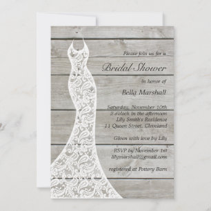 Beautiful Rustic Bridal Shower Invitation