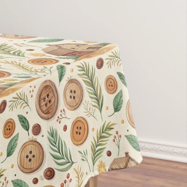 Beautiful Rustic Cottagecore Tablecloth (In Situ)