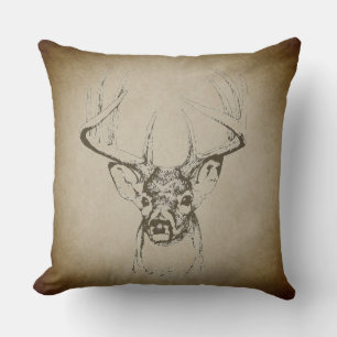 Beautiful Rustic Country Buck Cushion