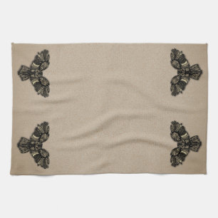 Beautiful Rustic Owl Tea Towel