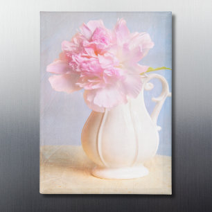 Beautiful Rustic Pink Peony Magnet