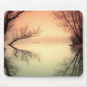 Beautiful Rustic Trees in the Sunset Mouse Pad
