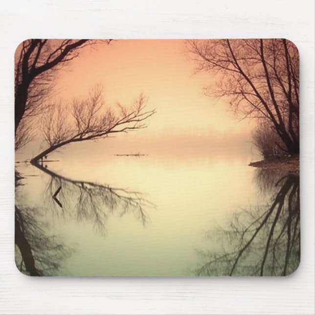 Beautiful Rustic Trees in the Sunset Mouse Pad (Front)